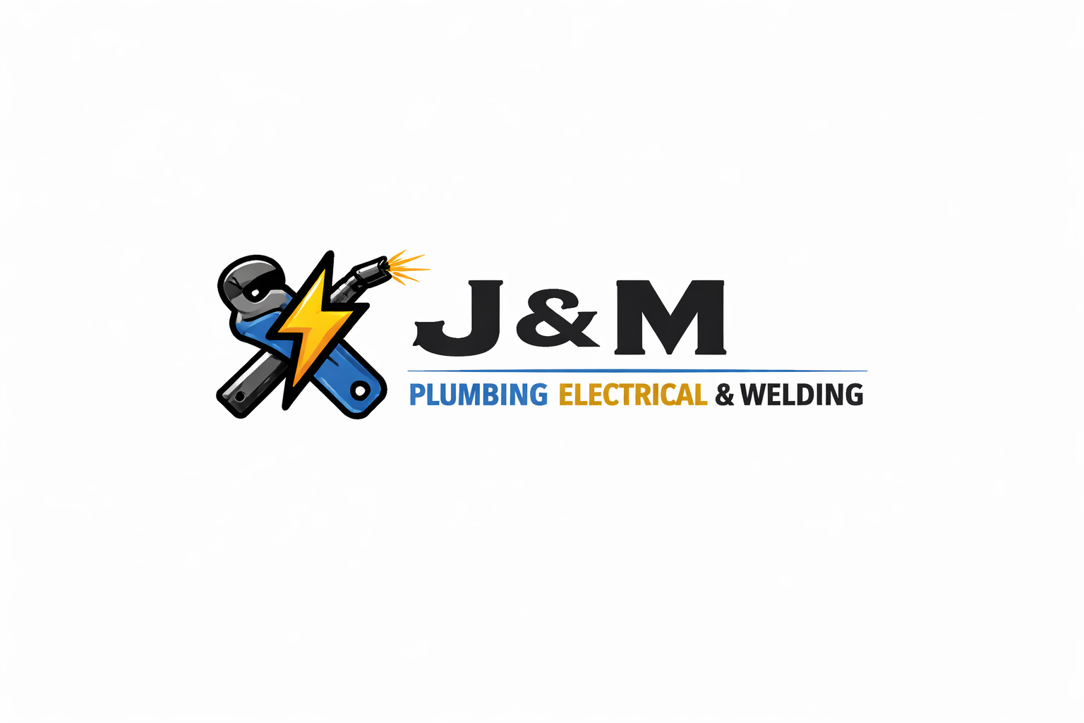 J & M Plumbing Electrical and Welding Logo